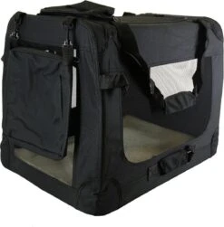 Topmast Reisbench Nylon Bench Stoffen Bench Zwart 120 X 79 X 79 Cm - Honden Boven 50 Kilo