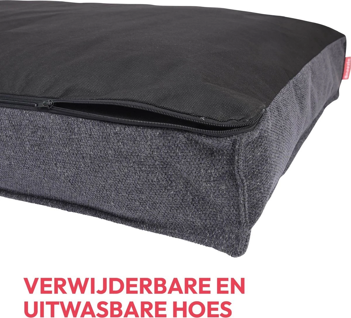 Snoozle Orthopedische Hondenmand - Zacht En Luxe Hondenkussen - Hondenbed - Wasbaar - Hondenmanden - 100 X 70 Cm - Stormy Grey - Image 3