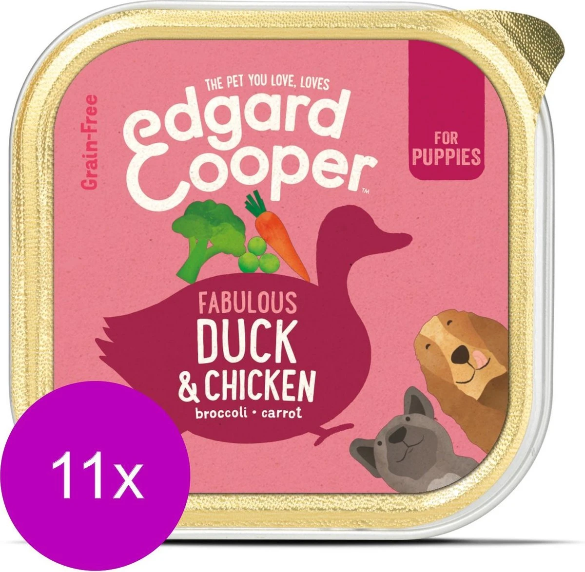 11x Edgard & Cooper Kuipje Vers Vlees Puppy Hondenvoer Eend - Kip 150 Gr - Image 9