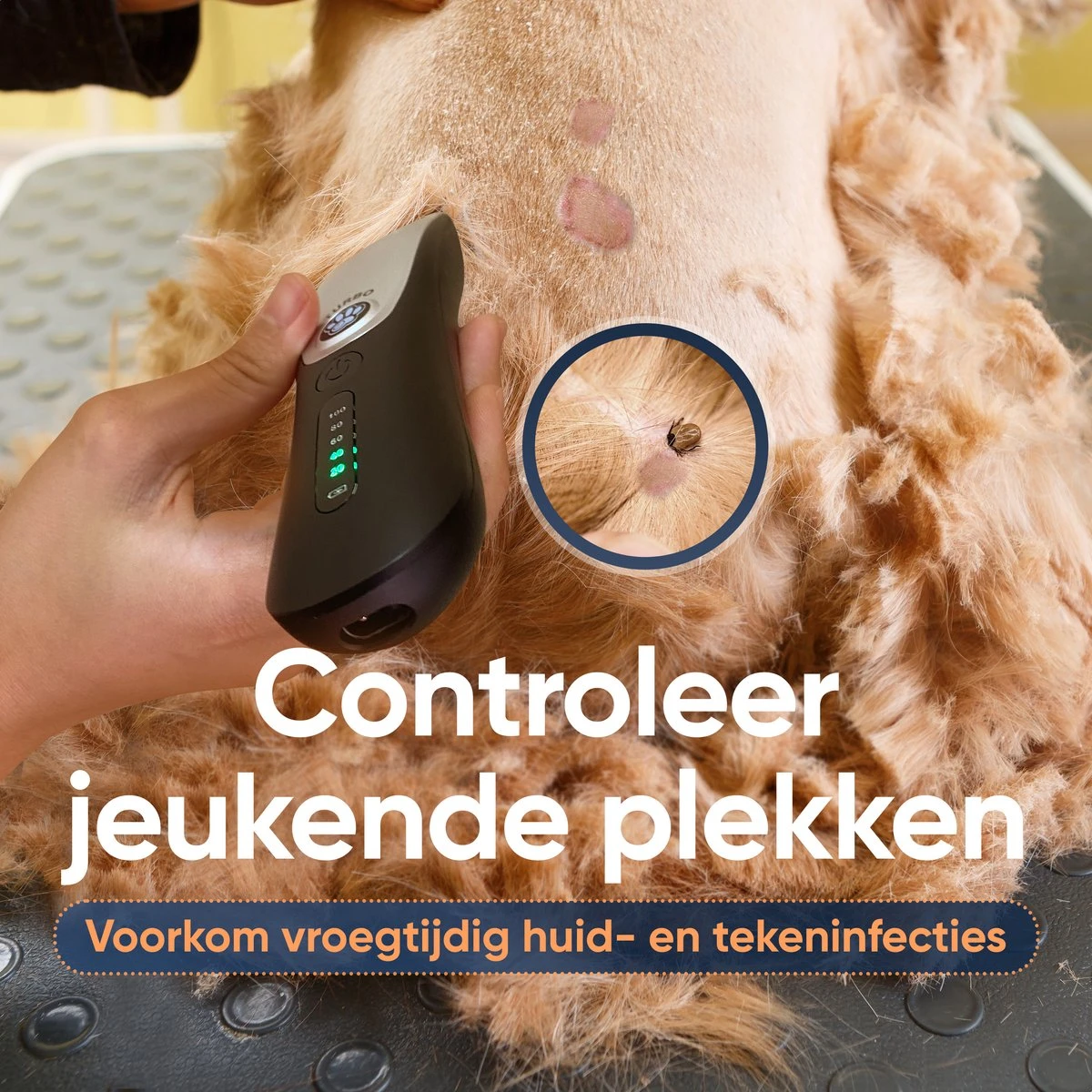 Happysnoots Hondentondeuse Draadloos Voor Dikke Vacht - Tondeuse Hond & Kat - Hondentrimmer - Professioneel Dieren Tondeuse - Image 4