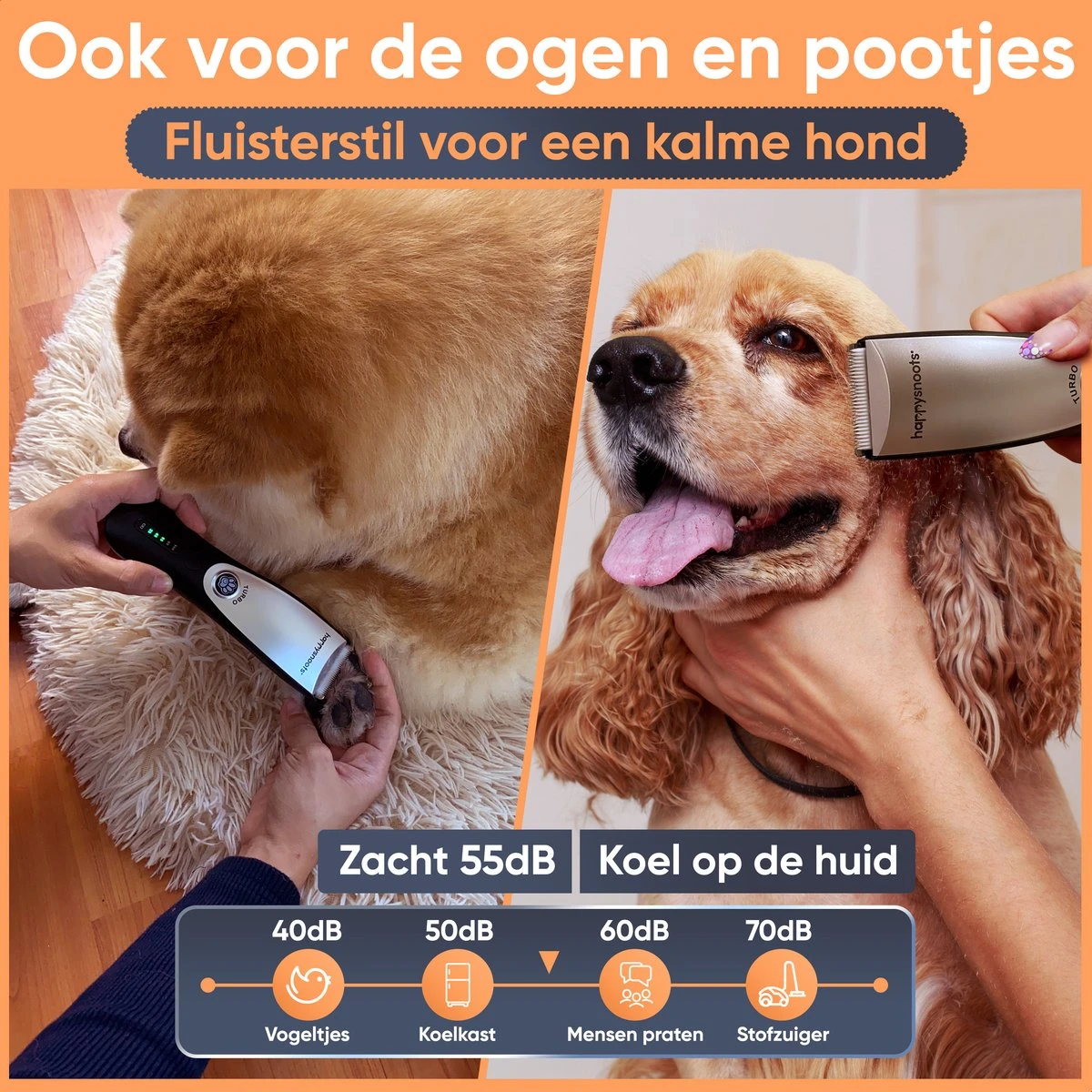 Happysnoots Hondentondeuse Draadloos Voor Dikke Vacht - Tondeuse Hond & Kat - Hondentrimmer - Professioneel Dieren Tondeuse - Image 5
