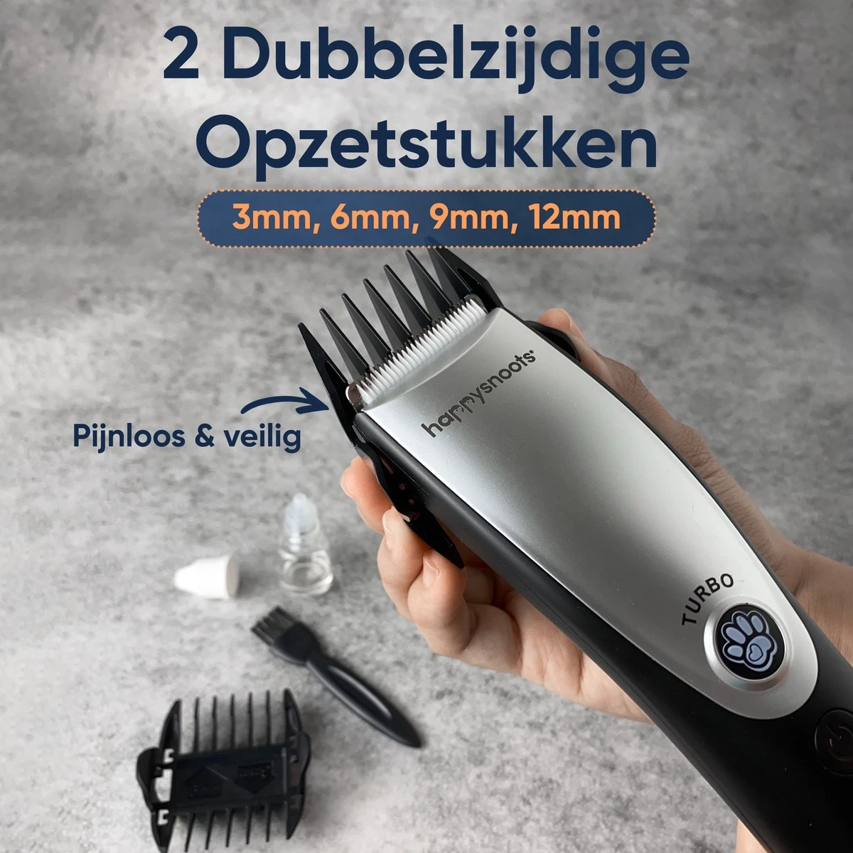 Happysnoots Hondentondeuse Draadloos Voor Dikke Vacht - Tondeuse Hond & Kat - Hondentrimmer - Professioneel Dieren Tondeuse - Image 7