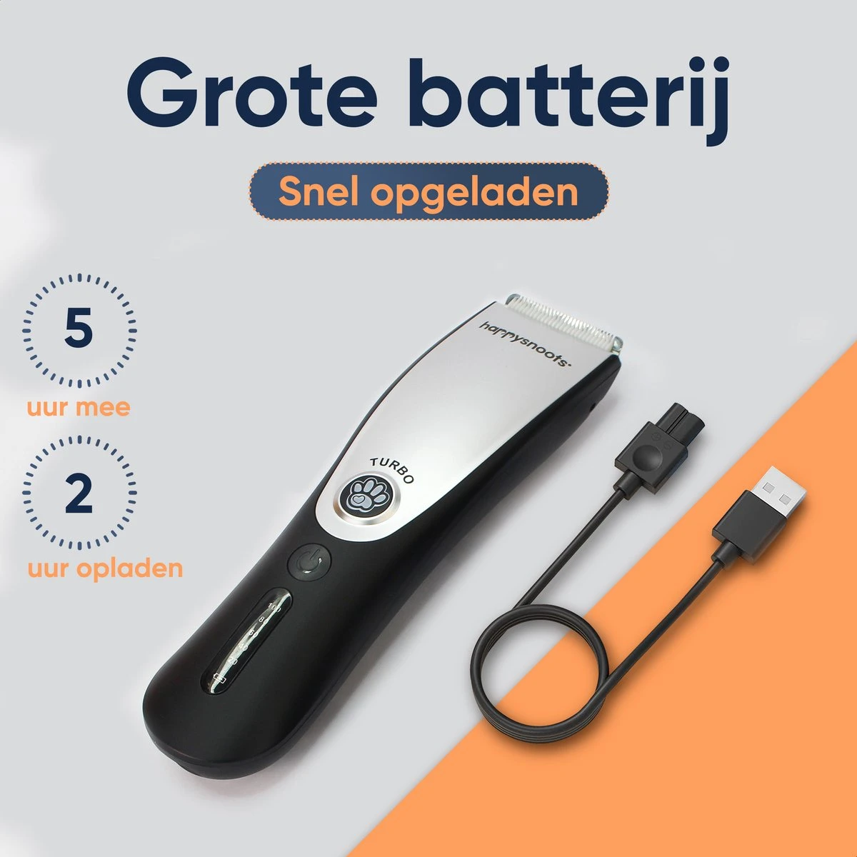 Happysnoots Hondentondeuse Draadloos Voor Dikke Vacht - Tondeuse Hond & Kat - Hondentrimmer - Professioneel Dieren Tondeuse - Image 8