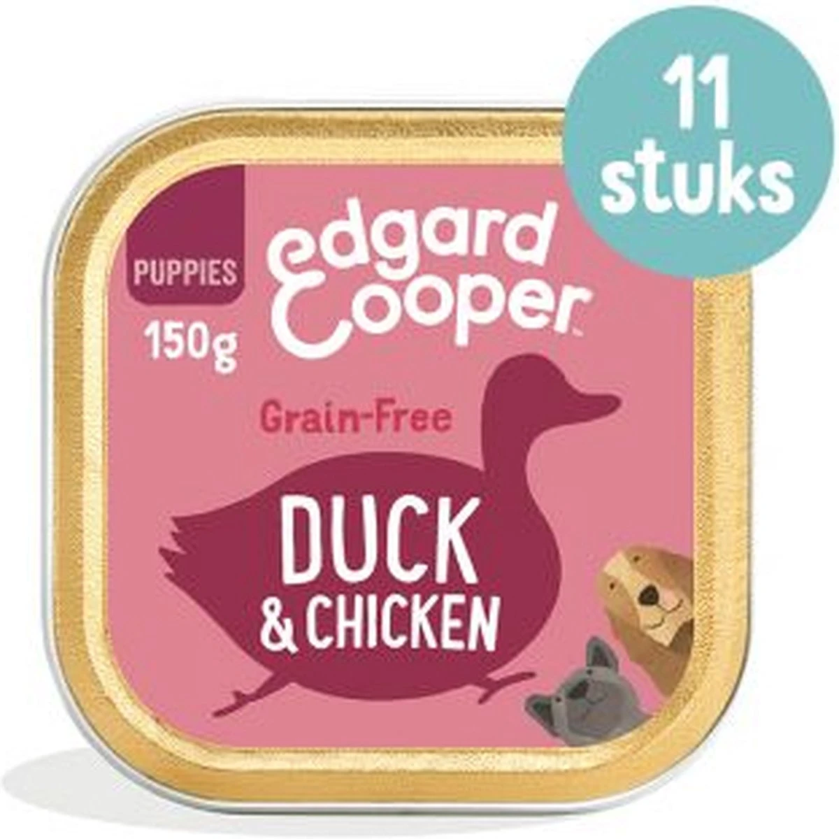 11x Edgard & Cooper Kuipje Vers Vlees Puppy Hondenvoer Eend - Kip 150 Gr - Image 10