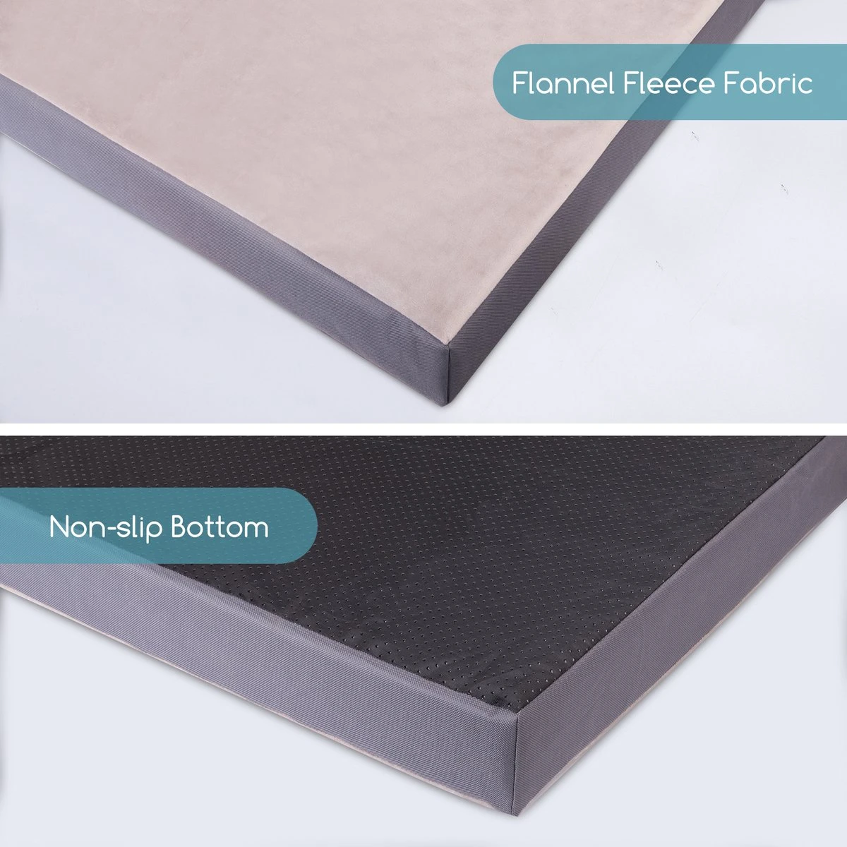 Nobleza Orthopedische Hondenkussen Wasbaar - Hondenbed - Maat S: 60 X 40 X 8 Cm - Grijs - Image 4