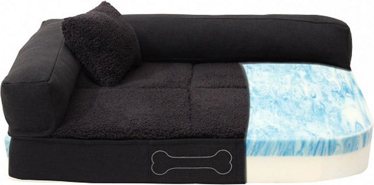 Sun Garden Pallina Orthopedisch Hondenkussen 120x80x27cm Antraciet/Grijs - Image 5