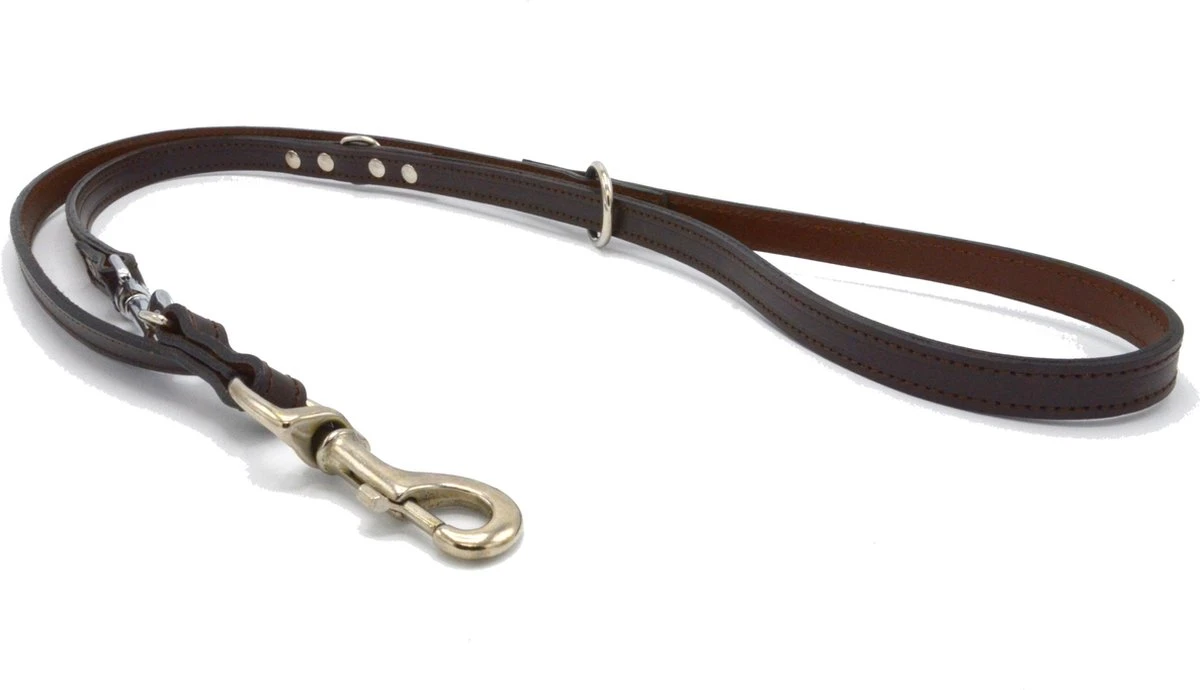 Verstelbare Trainingslijn Leer - 2 Meter - Bruin - Politielijn - Hondenriem - Hoge Kwaliteit Leer - Trainingslijn - Ambachtelijk Gemaakt In Portugal - Image 6