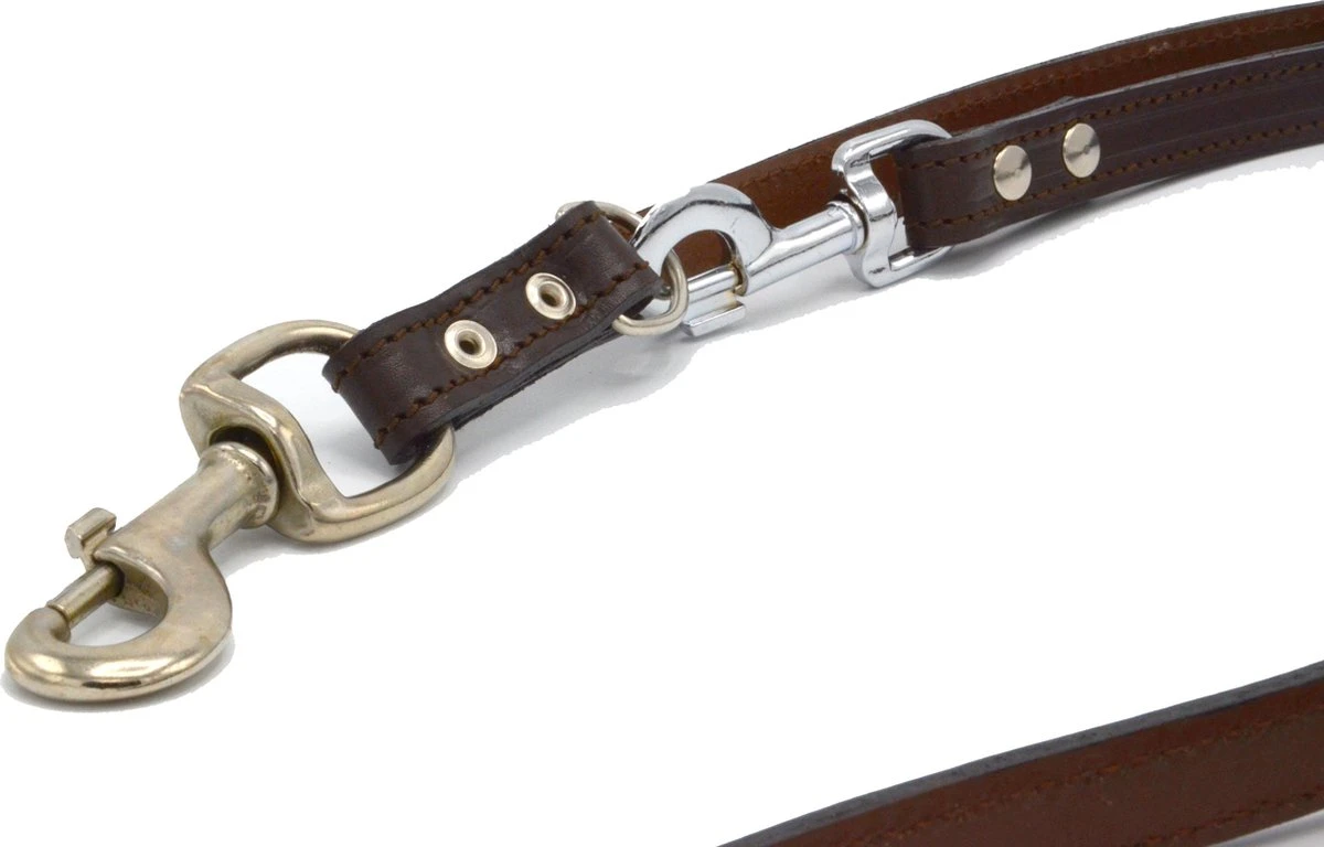 Verstelbare Trainingslijn Leer - 2 Meter - Bruin - Politielijn - Hondenriem - Hoge Kwaliteit Leer - Trainingslijn - Ambachtelijk Gemaakt In Portugal - Image 4