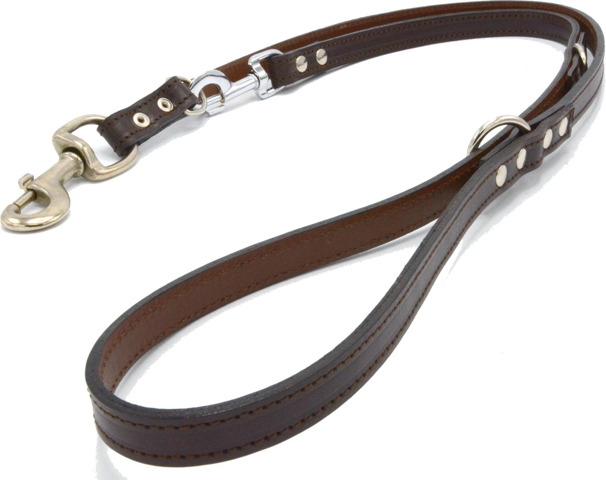 Verstelbare Trainingslijn Leer - 2 Meter - Bruin - Politielijn - Hondenriem - Hoge Kwaliteit Leer - Trainingslijn - Ambachtelijk Gemaakt In Portugal - Image 5
